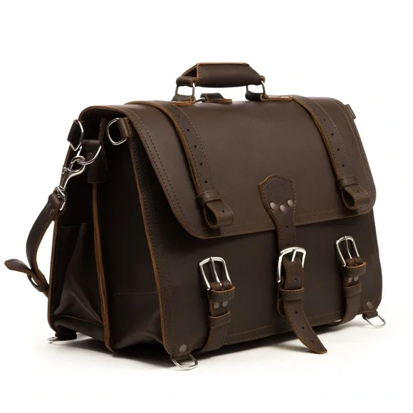 COPY - World Famous Saddleback large classic leather briefcase carry bag